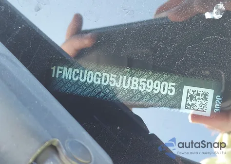 2018 Ford Escape Se from USA, damaged, VIN 1FMCU0GD5JUB59905